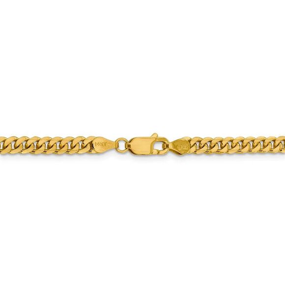4.25mm 14K Yellow Gold Solid Miami Cuban (Curb) Chain Necklace, 22 In - Picture 3 of 7